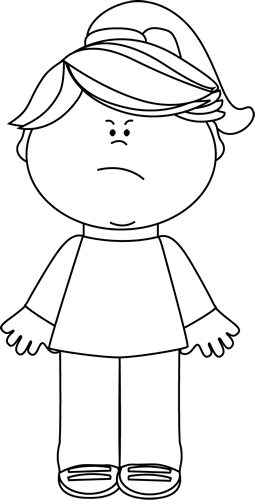 Black And White Angry Girl Clip Art   Black And White Angry Girl Image