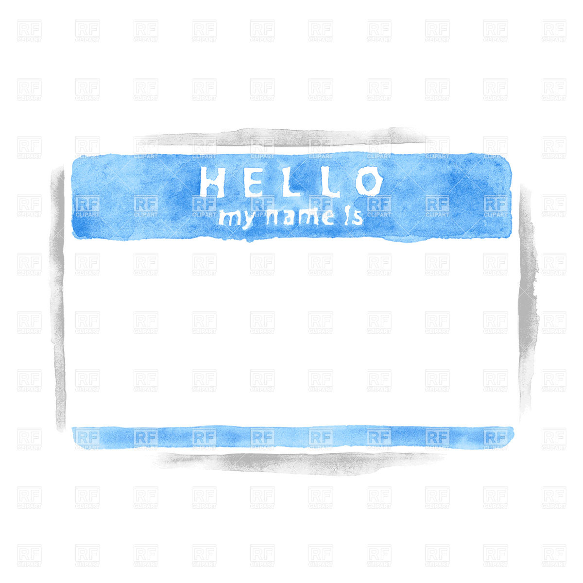 Blue Price Tag Clipart Sketched Blue Name Tag