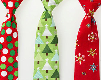 Boy Christmas Ties   Polka Dots Or Snowflakes   Baby Christmas Necktie