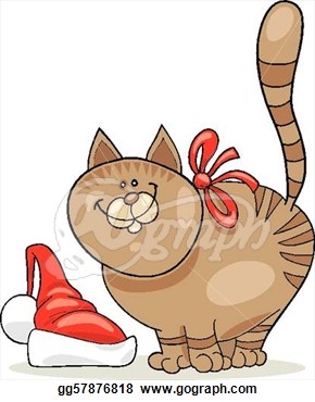 Christmas Kitten Clip Art