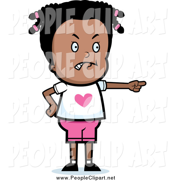Clip Art Of An Angry Black Girl Pointing By Cory Thoman    47420