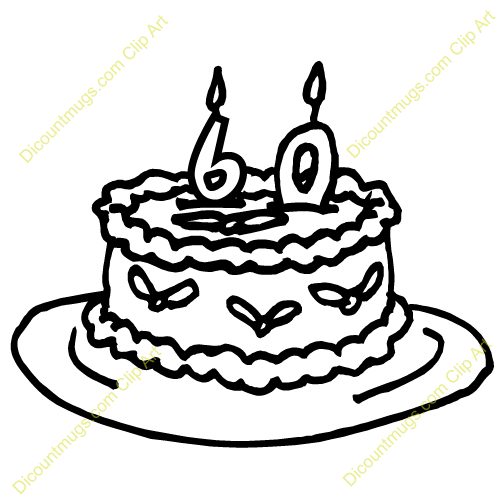 Clipart 11971 Cake For Sixty Year Old   Cake For Sixty Year Old Mugs