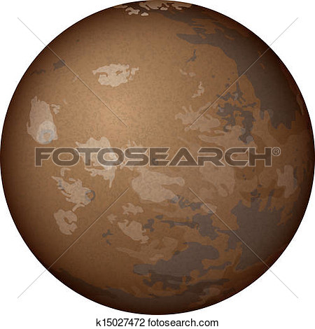 Clipart   Planet Mars Isolated On White  Fotosearch   Search Clip Art