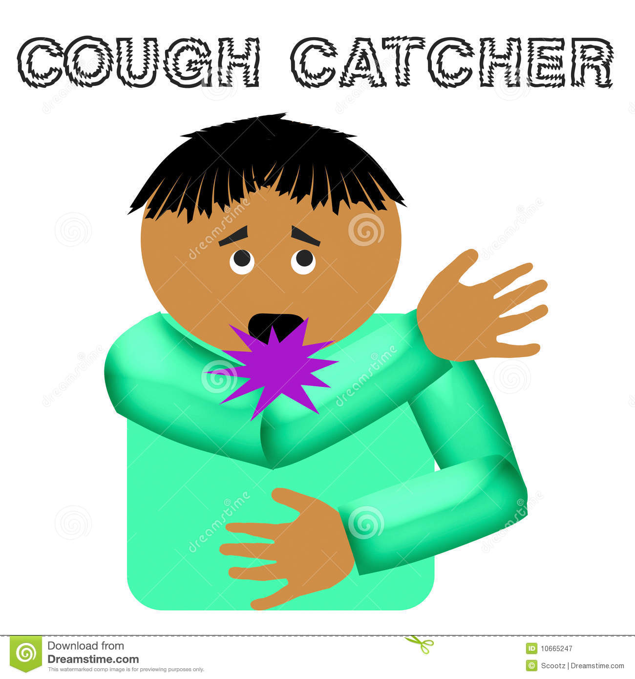 Cough Catcher Illustration Royalty Free Stock Photography   Image