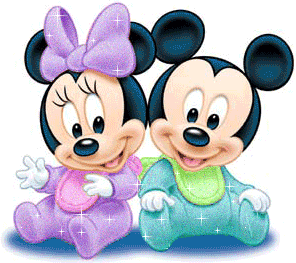 Glitter Baby Mickey And Minnie