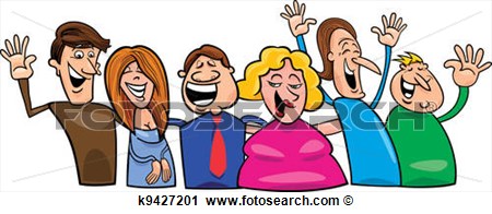 Group Of Happy People View Large Clip Art Graphic