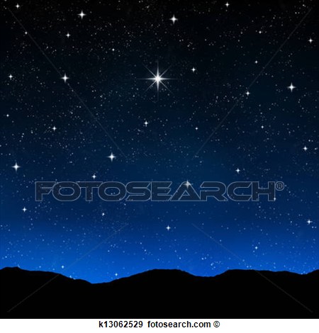 Illustration   Starry Sky At Night  Fotosearch   Search Vector Clipart