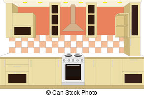 Kitchen Counter Vector Clipart Royalty Free  246 Kitchen Counter Clip