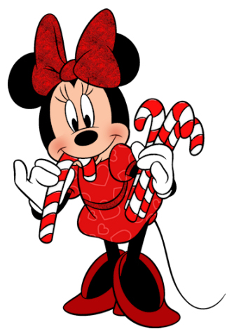 Minnie Mouse Comiendo Caramelos De Navidad Minnie Mouse Dibujos Para