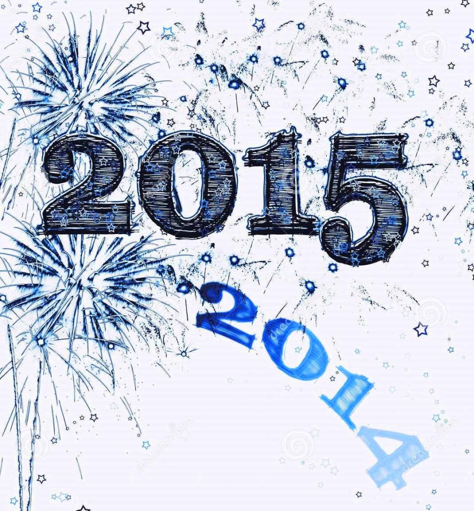 New Year Bright Blue Graphic Illustration Celebrating Years Eve End As