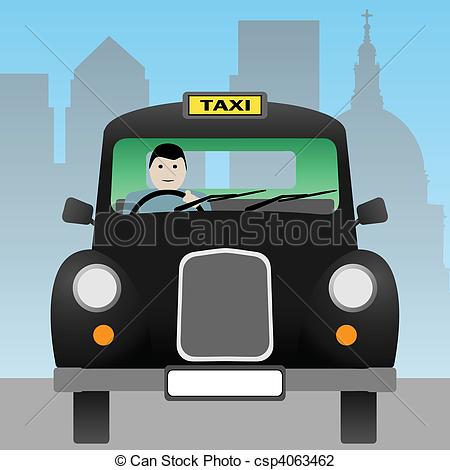 Of Taxi Cab   A Black London Taxi Cab Csp4063462   Search Clipart