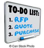 Request For Proposal Rfp Quote Purchase To Do List Dry Erase Boa Stock