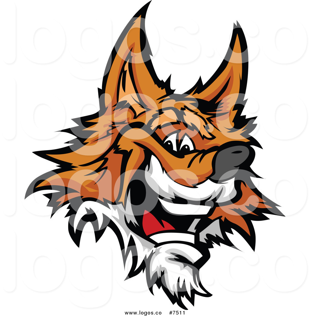     Royalty Free Clip Art Vector Logo Of A Friendly Happy Fox By Chromaco