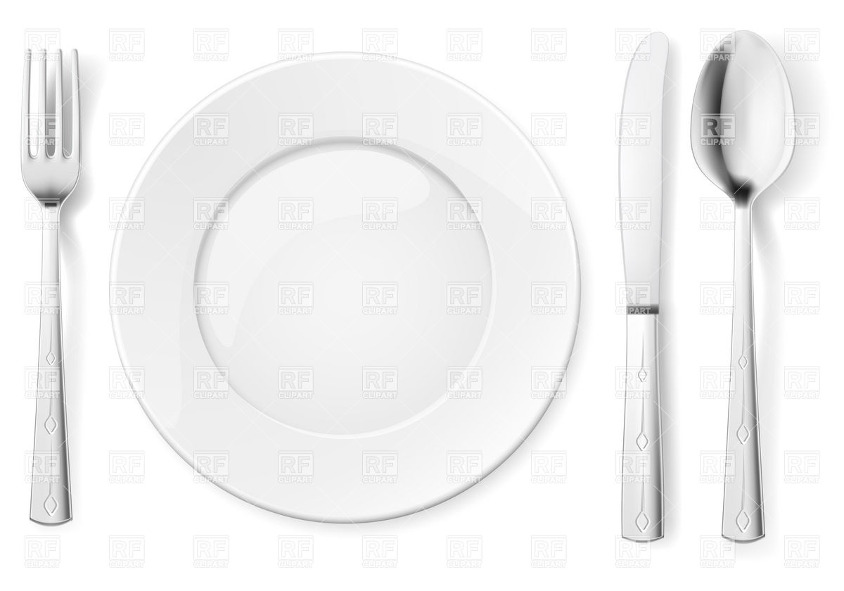Table Appointments With Plate Fork Spoon And Knife 7083 Download    
