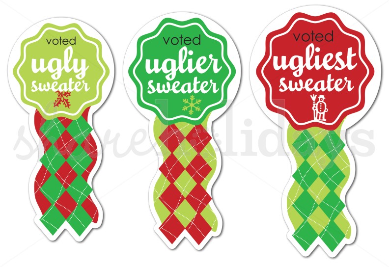 Ugly Sweater Winner Ribbons   Page 1
