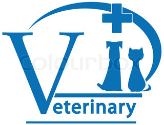 Abstract Veterinary Sign With Place For Text And Pets Silhouettes