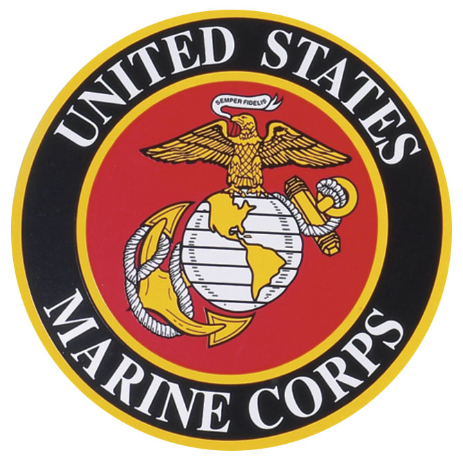 Auto Magnet  Large Marine Corps Crest  11 Inches Across 