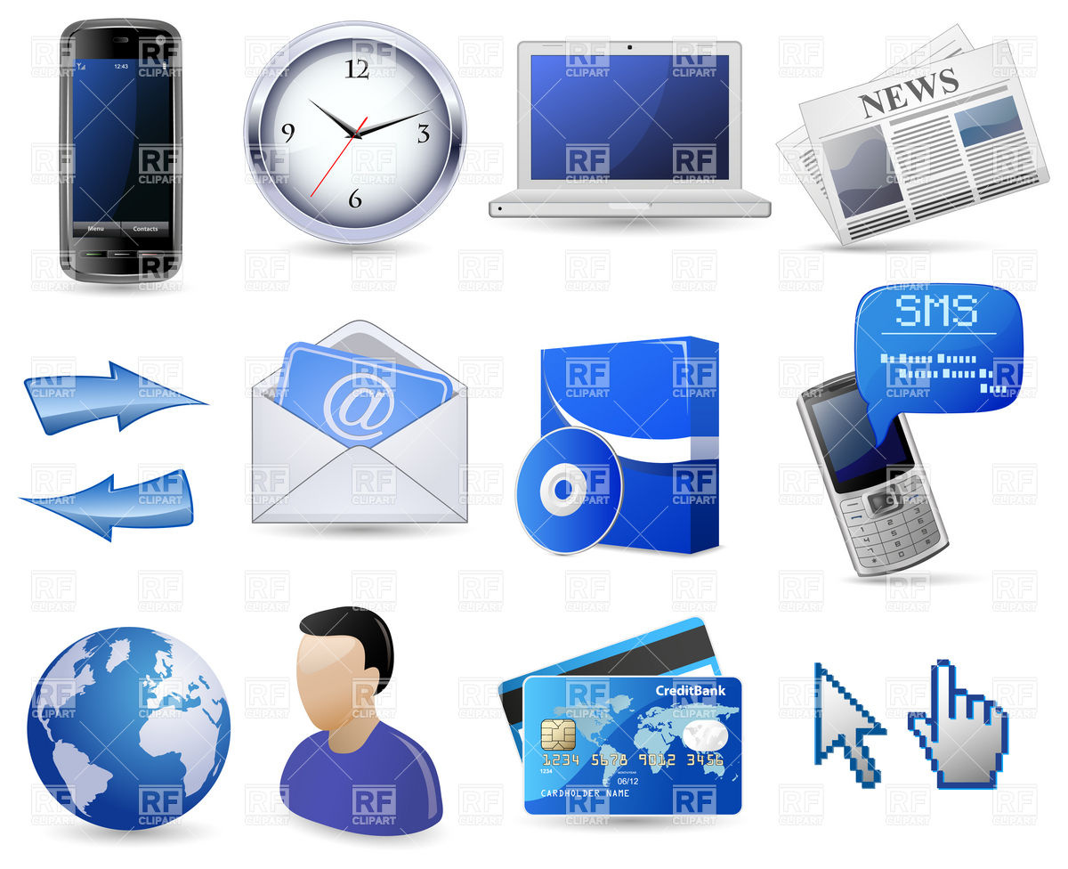 Business Website Icon Set   Blue 5479 Icons And Emblems Download    