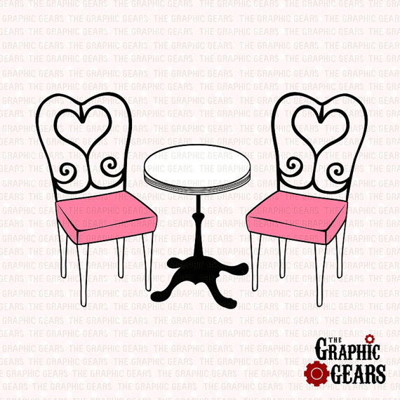 Cafe Table And Chairs Clip Art   French Caf  Coffee Table Clip Art    
