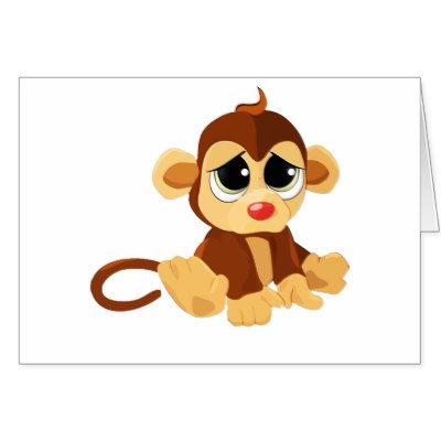 Cartoon Sad Monkey