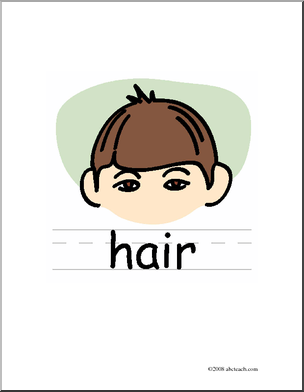Clip Art  Basic Words  Hair Color  Poster    Preview 1