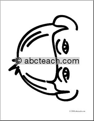 Clip Art  Basic Words  Hair  Coloring Page    Preview 1