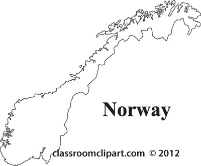 Clipart   Norway Outline Map   Classroom Clipart