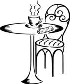 Clipart Of  Java Bristo Cafe Coffee Cup Drink Table Bistro