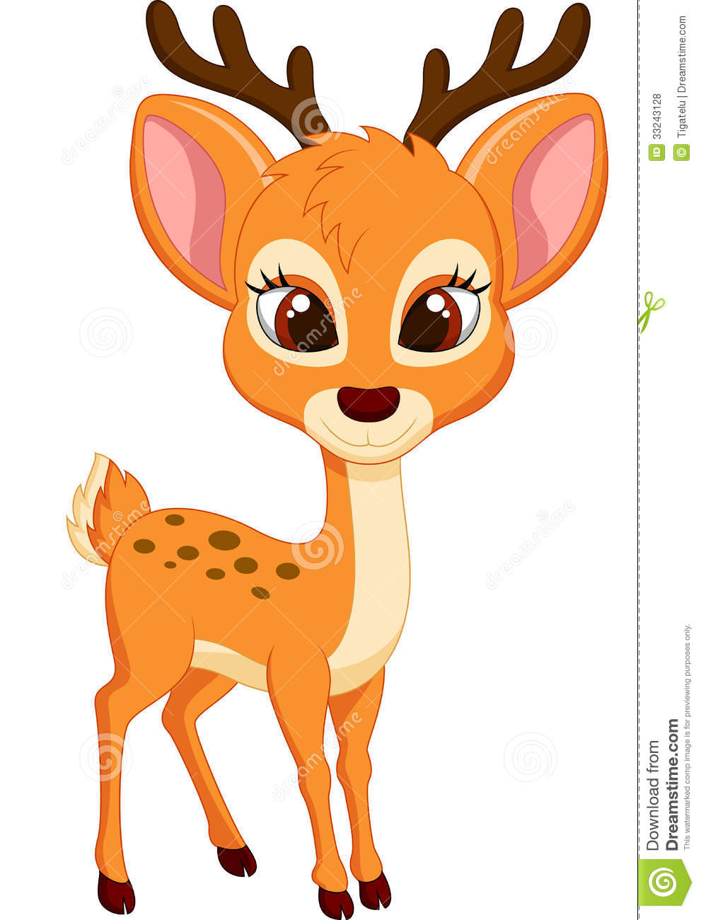 Cute Deer Cartoon Royalty Free Stock Photos   Image  33243128