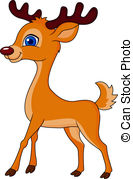 Cute Deer Cartoon   Vector Illustration Of Cute Deer Cartoon