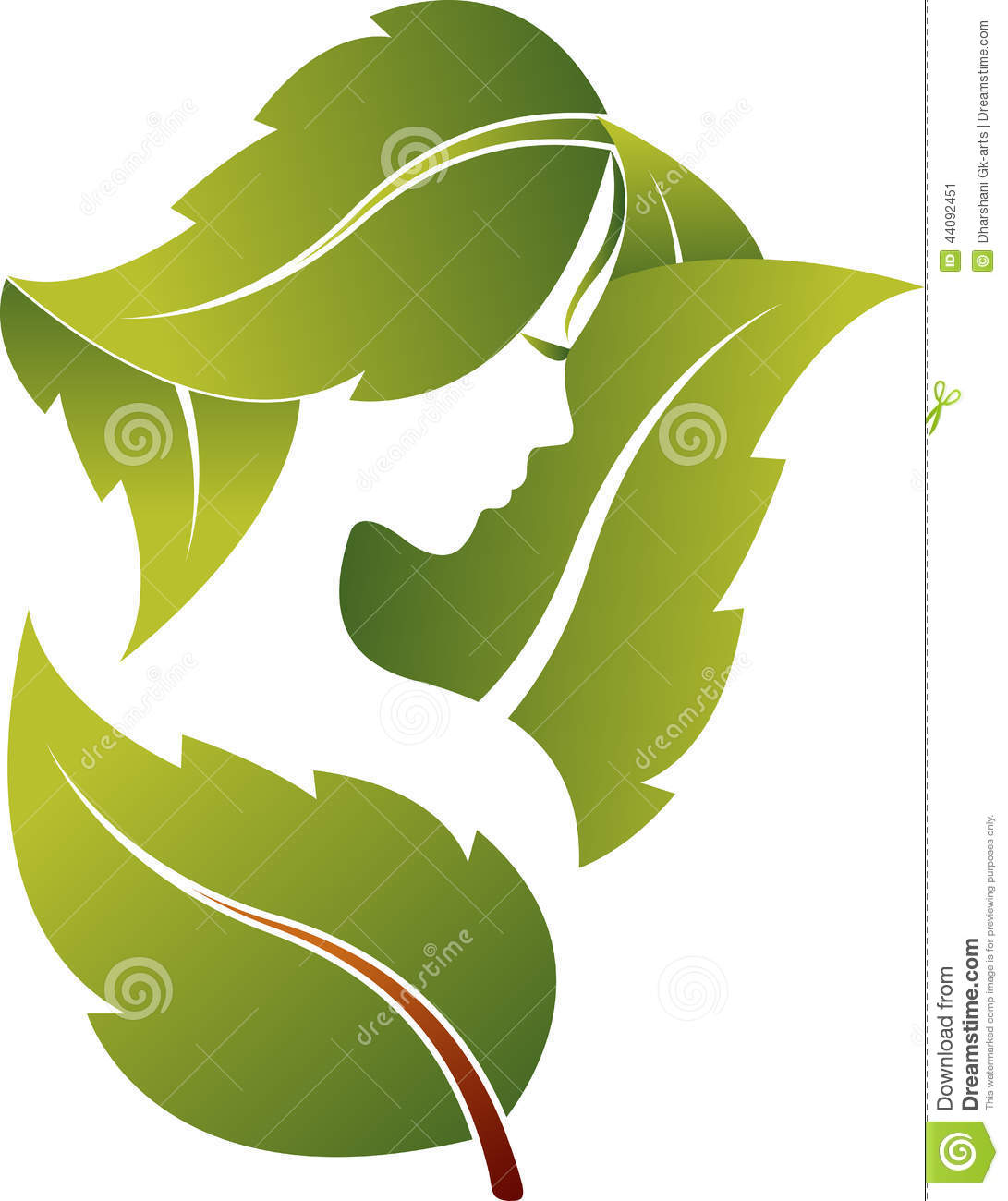 Face Leaf Logo Stock Vector   Image  44092451