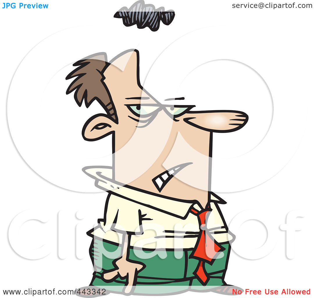 Free  Rf  Clip Art Illustration Of A Cartoon Gloomy Businessman