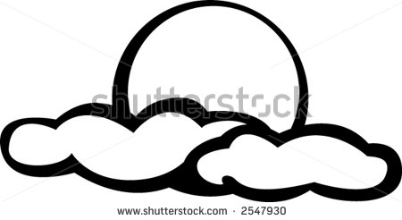 Full Moon With Clouds Clipart Stock Vector Full Moon With Clouds