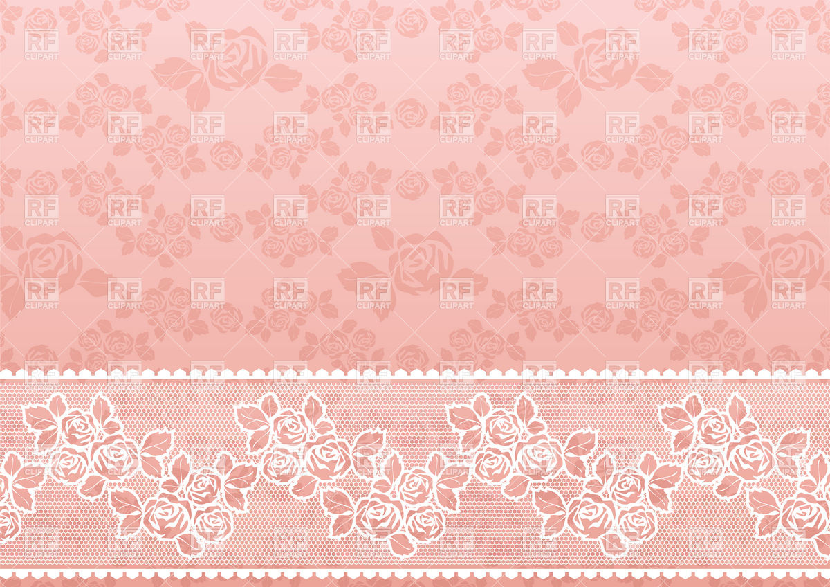 Lacy Pink Retro Wallpaper With Roses 18786 Download Royalty Free