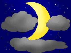 Moon And Clouds Clipart Crescent Moon And Clouds At