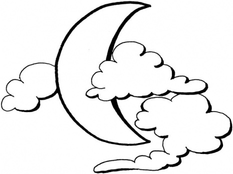 Moon In Clouds Coloring Page   Super Coloring   Clipart Best   Clipart