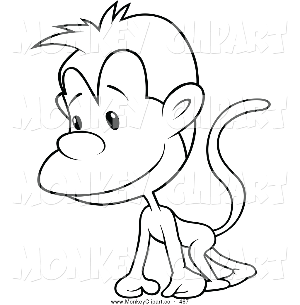 Page Of A Sad Lonely Monkey Monkey Clip Art Dero
