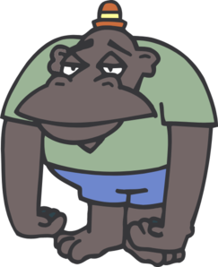 Sad Ape Clip Art   Cartoon   Download Vector Clip Art Online