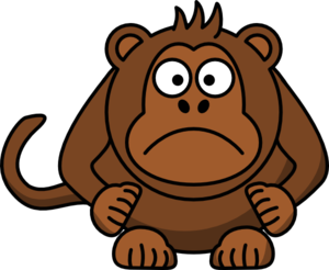 Sad Monkey Clip Art At Clker Com   Vector Clip Art Online Royalty