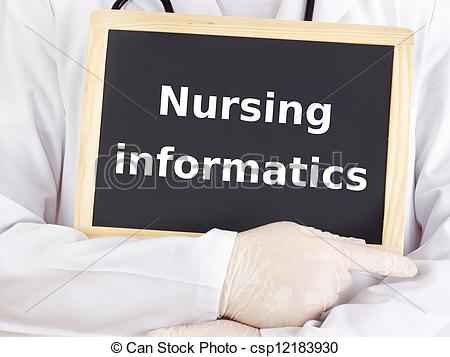 Stock Photo   Doctor Shows Information  Nursing Informatics   Stock    