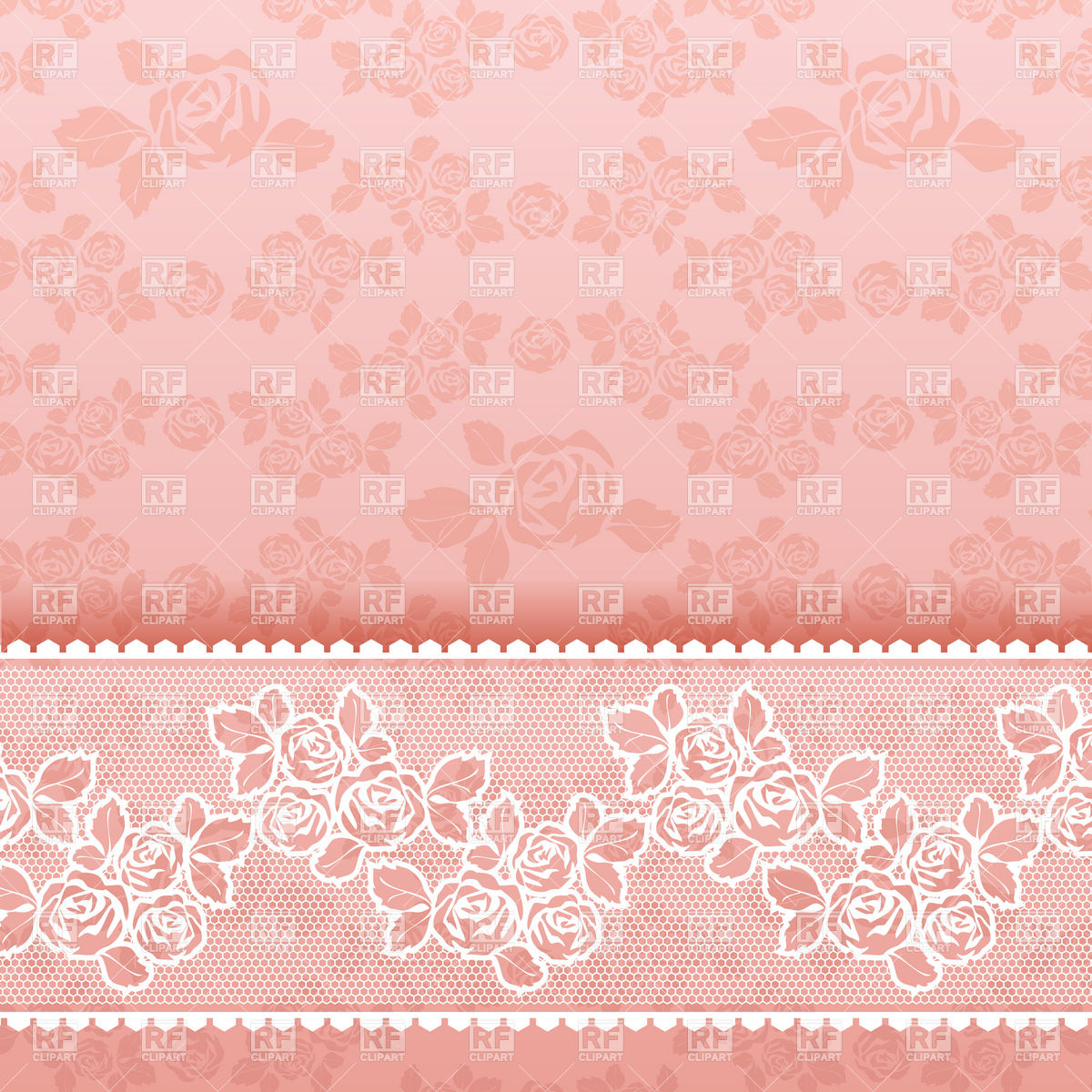 Vintage Wallpaper With Roses Download Royalty Free Vector Clipart    
