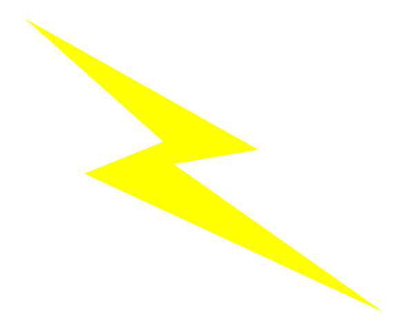 Yellow Lightening Bolt Clip Art At Clker Com   Vector Clip Art Online    