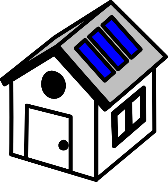 3d House Solar Panels Clip Art At Clker Com   Vector Clip Art Online    