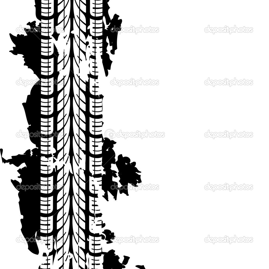 Abstract Background Tire Prints Vector Illustration   Stock Photo