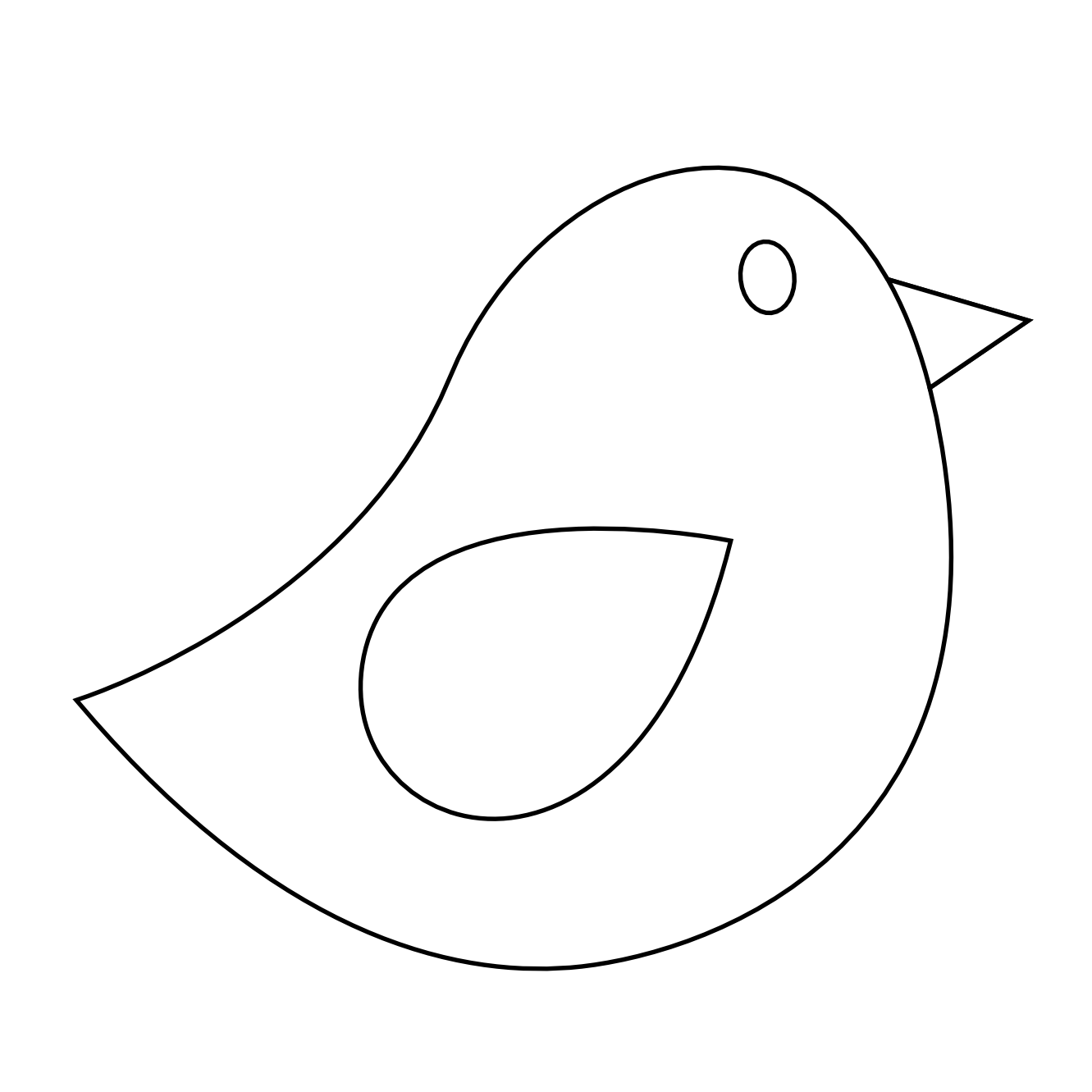 Animal Bird Twitter Black White Line Art Scalable Vector Graphics