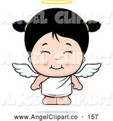 Bible Blond Baby Angel Flying Grinning Middle Aged Male Angel In A