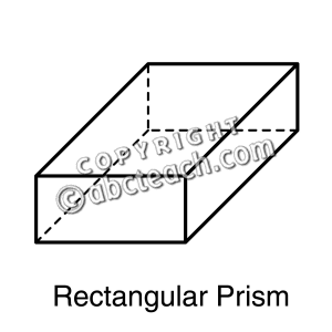 Clip Art  3d Solids  Rectangular Prism B W Labeled   Preview 1