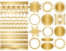 Doily Clipart Lace Doily Clip Art Gold Lace Frame Gold Lace Border