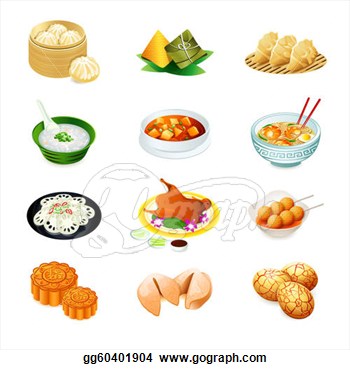 Illustration   Chinese Food Icons  Vector Clipart Gg60401904   Gograph