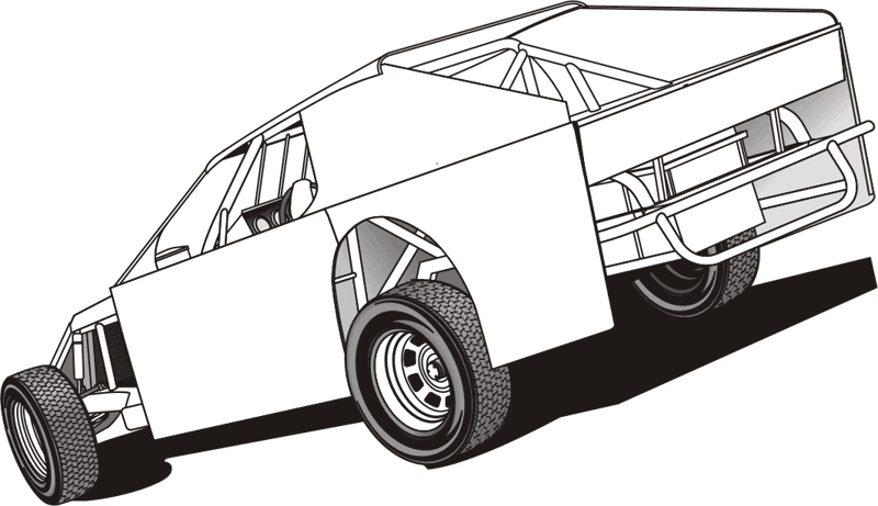 Modified Dirt Car Colouring Pages